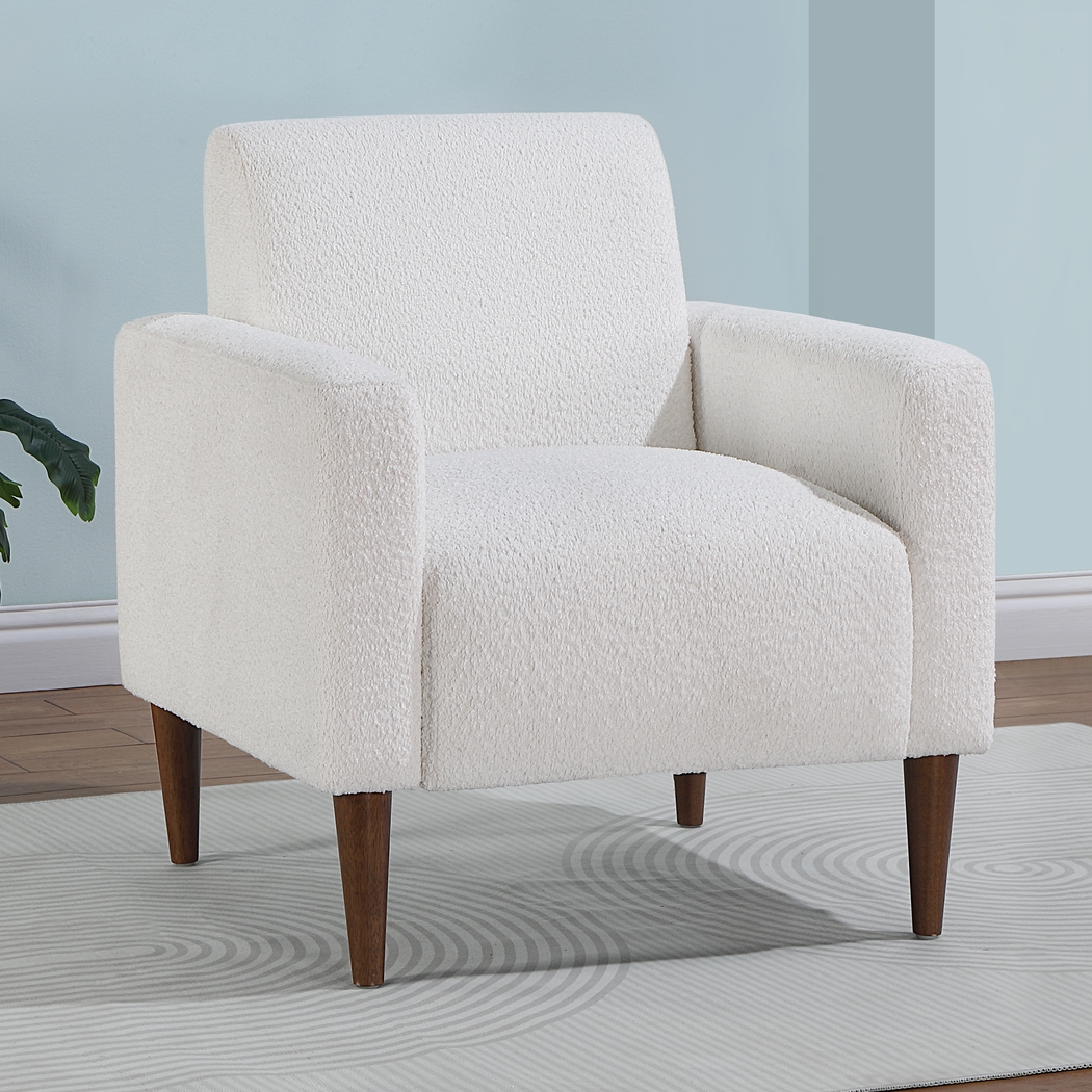Sakaio White Accent Chair - Thumbnail - Image 2