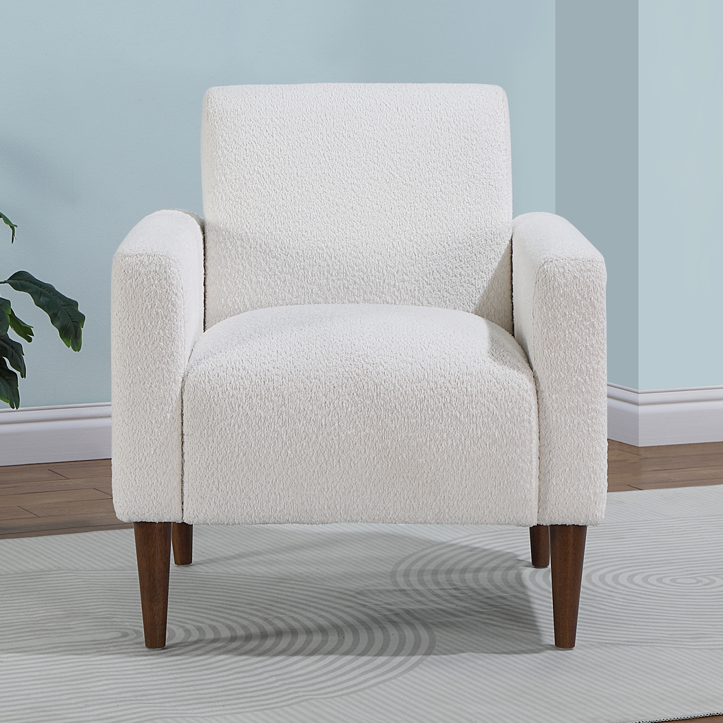 Sakaio White Accent Chair - Thumbnail - Image 3