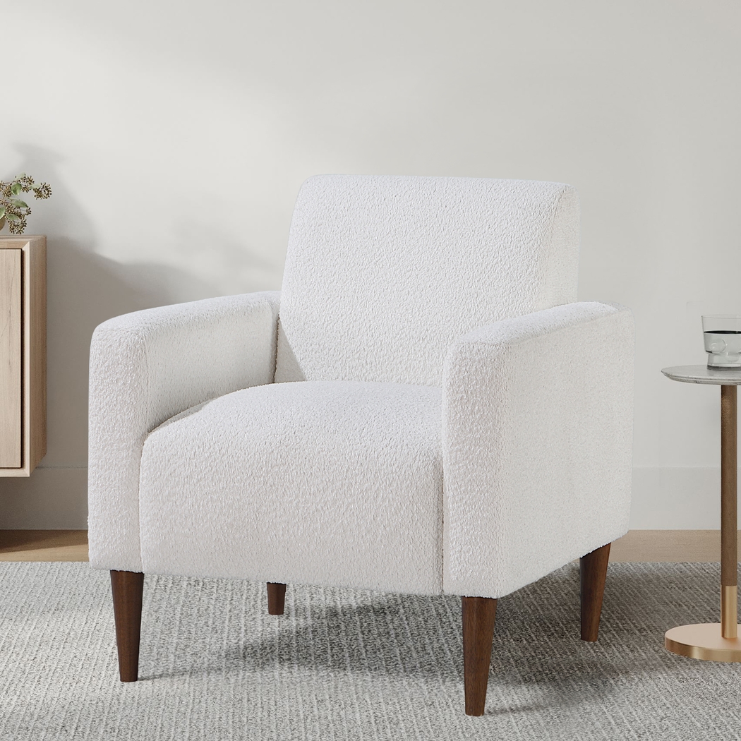 Sakaio White Accent Chair - Thumbnail - Image 5