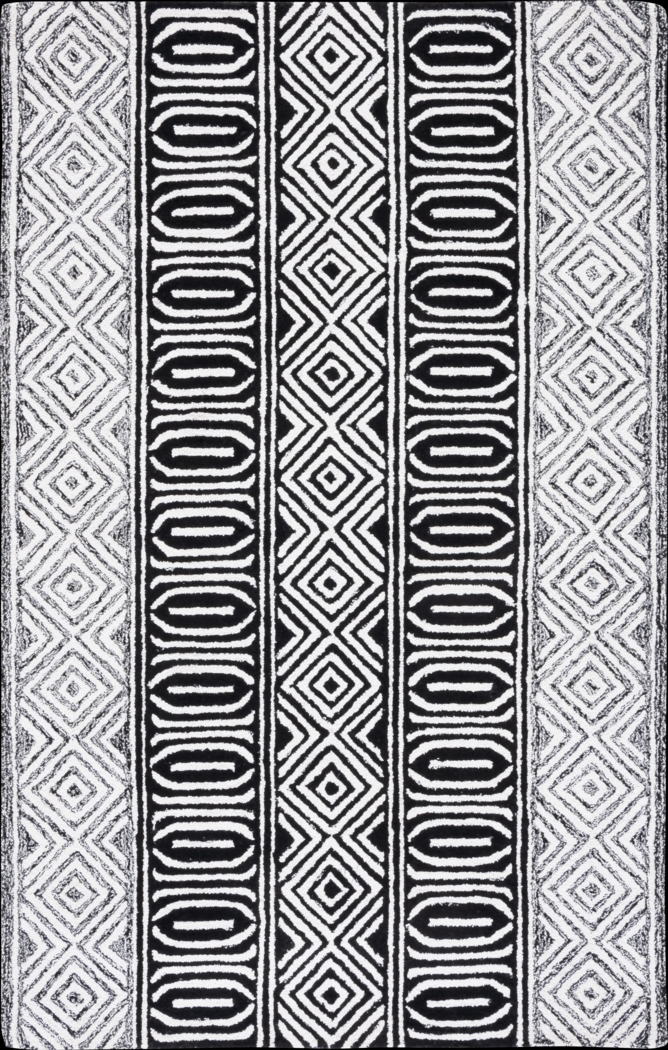 Saku Ivory/Black 3' x 5' Rug - Thumbnail - Image 1
