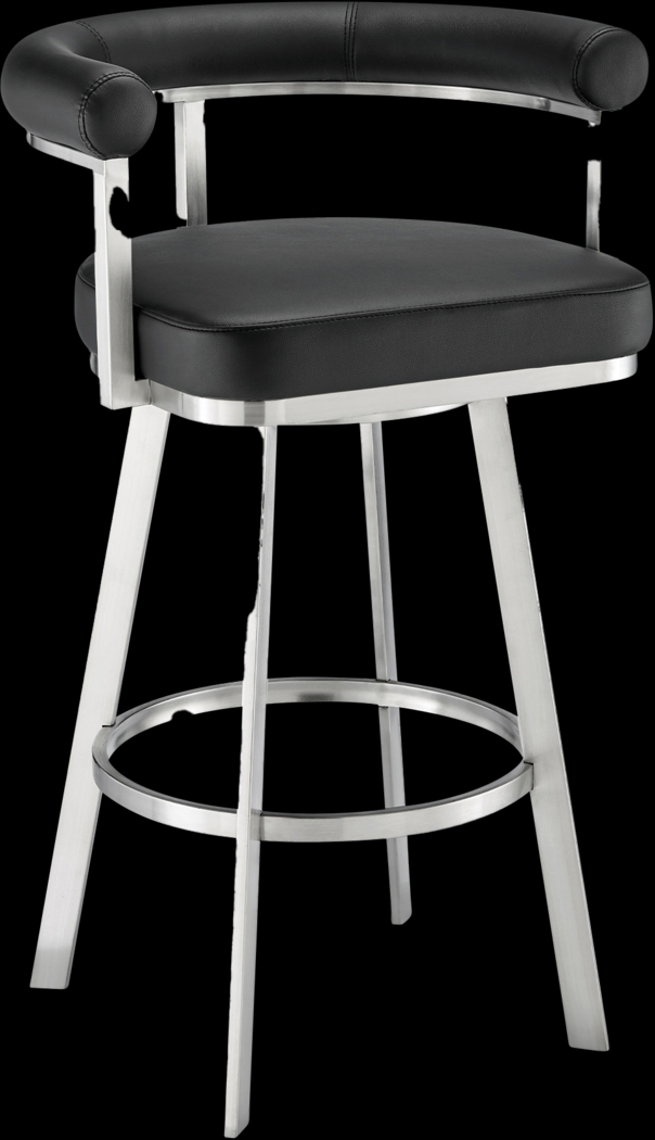 Salaignac Black Swivel Barstool - Thumbnail - Image 1