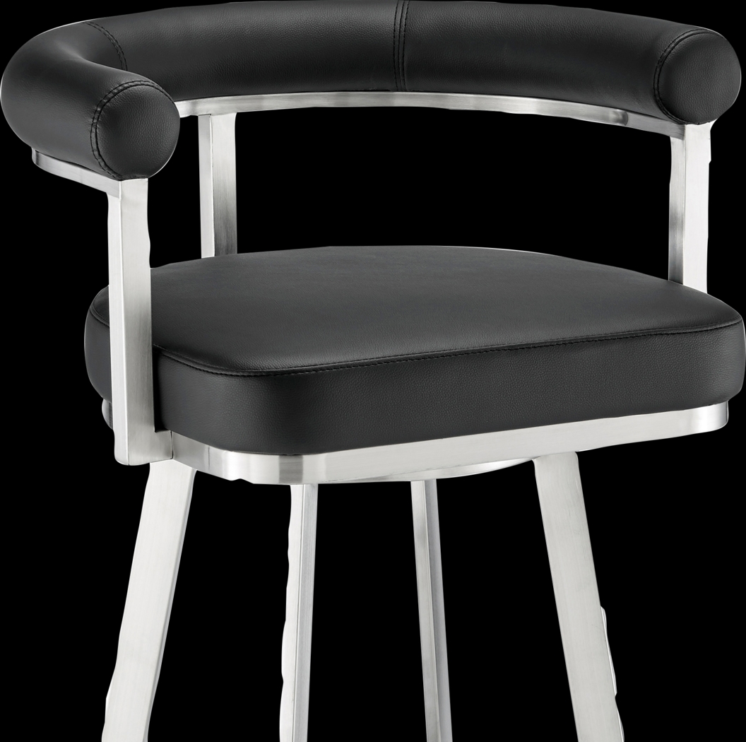 Salaignac Black Swivel Counter Stool - Thumbnail - Image 7