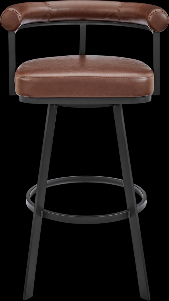 Salaignac Brown Swivel Barstool - Thumbnail - Image 3