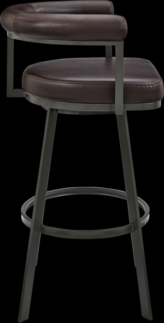 Salaignac Brown Swivel Barstool - Thumbnail - Image 4