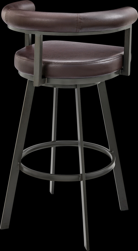 Salaignac Brown Swivel Barstool - Thumbnail - Image 5
