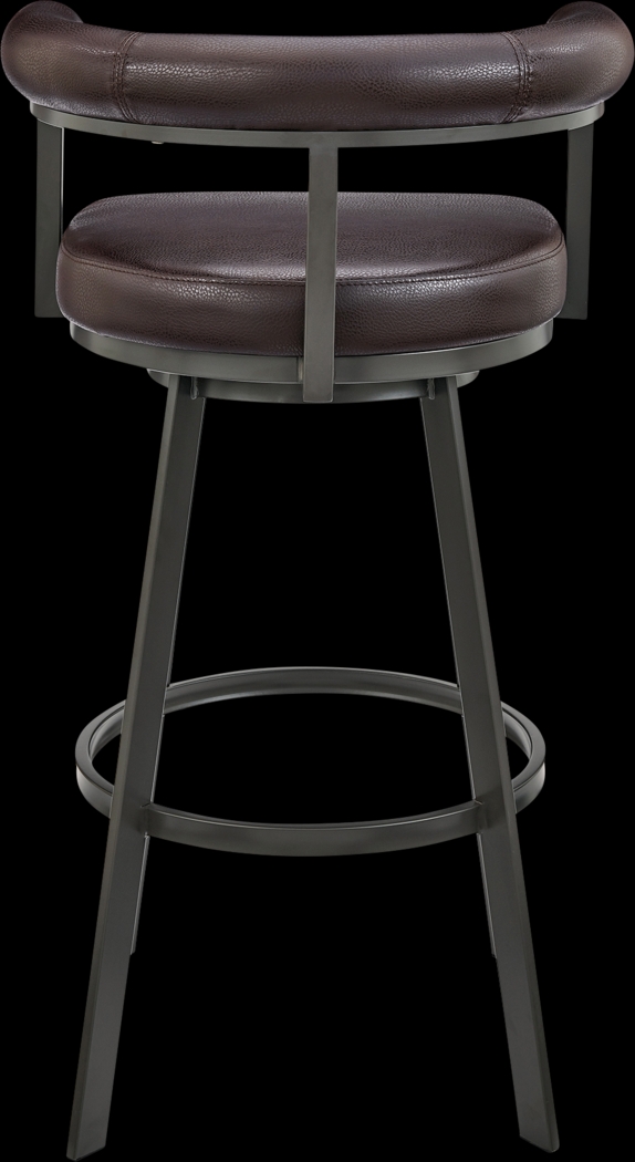 Salaignac Brown Swivel Barstool - Thumbnail - Image 6