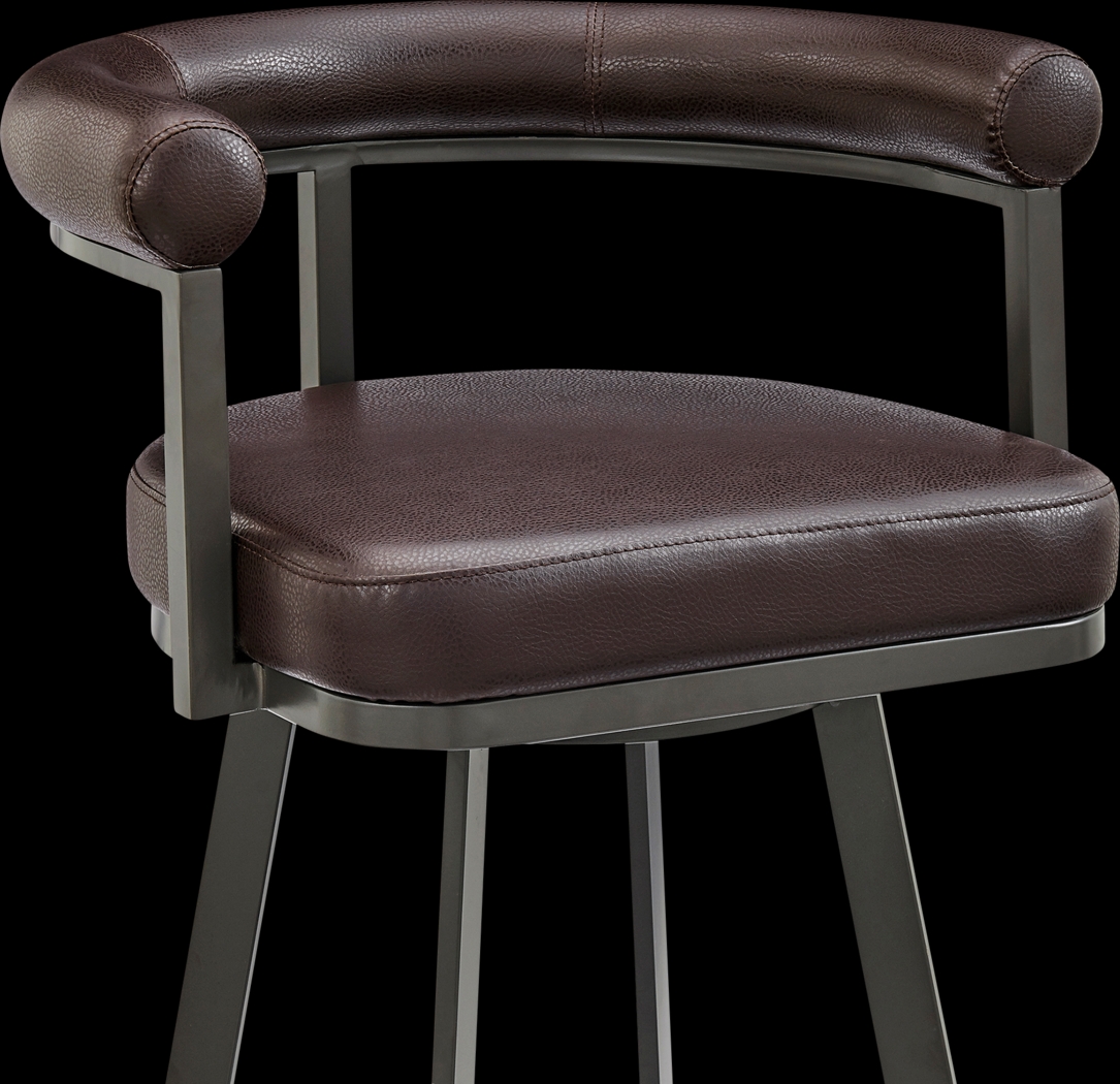 Salaignac Brown Swivel Barstool - Thumbnail - Image 7