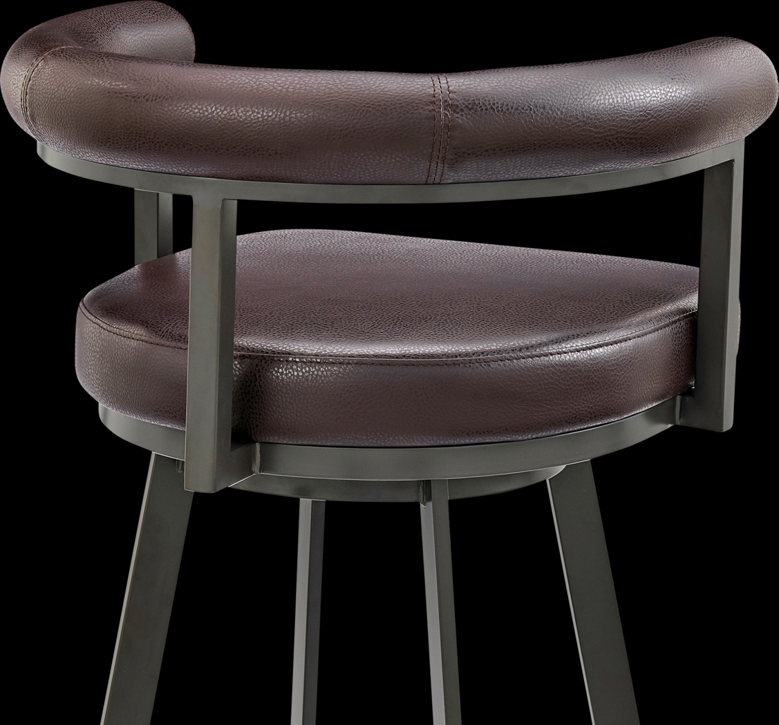 Salaignac Brown Swivel Barstool - Thumbnail - Image 8