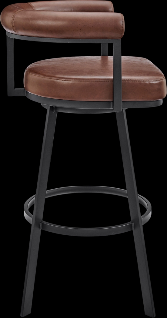 Salaignac Brown Swivel Counter Stool - Thumbnail - Image 4