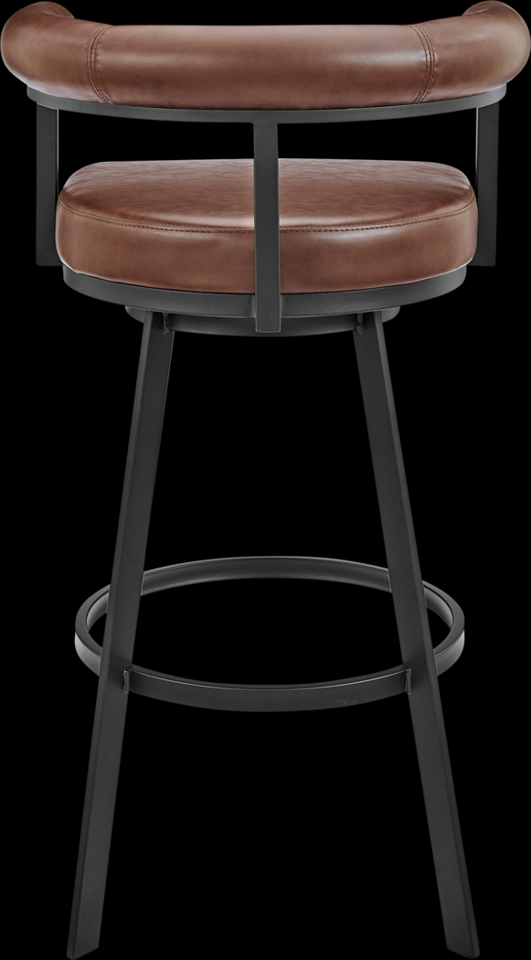 Salaignac Brown Swivel Counter Stool - Thumbnail - Image 6