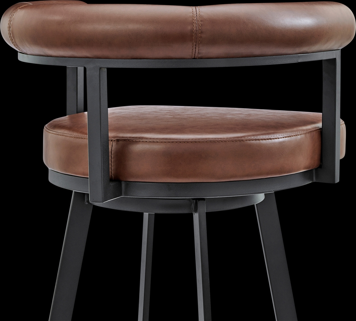 Salaignac Brown Swivel Counter Stool - Thumbnail - Image 8