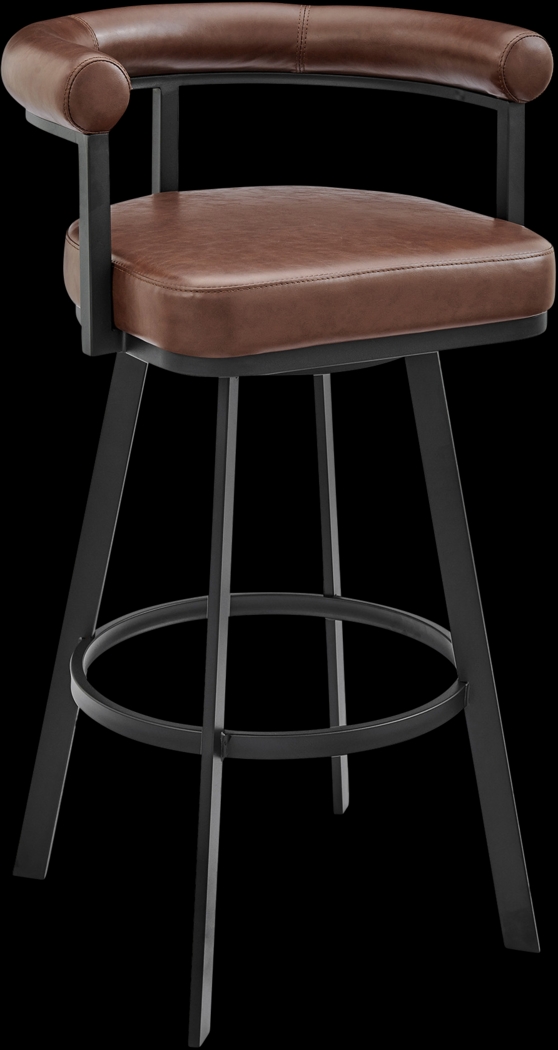 Salaignac Brown Swivel Counter Stool - Thumbnail - Image 1
