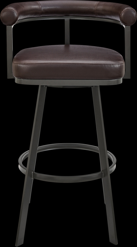 Salaignac Brown Swivel Counter Stool - Thumbnail - Image 3