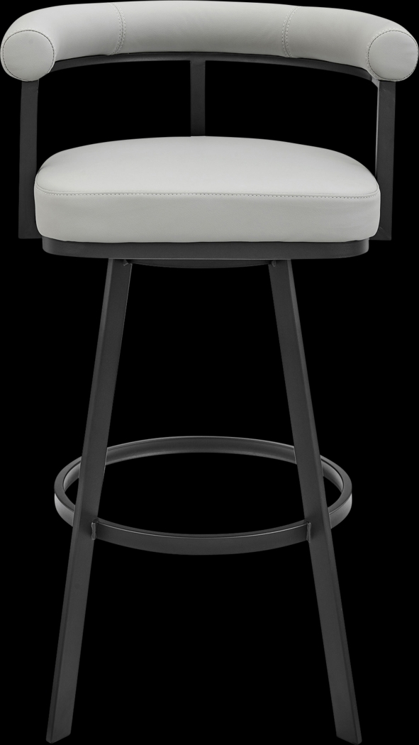 Salaignac Light Gray Swivel Barstool - Thumbnail - Image 3