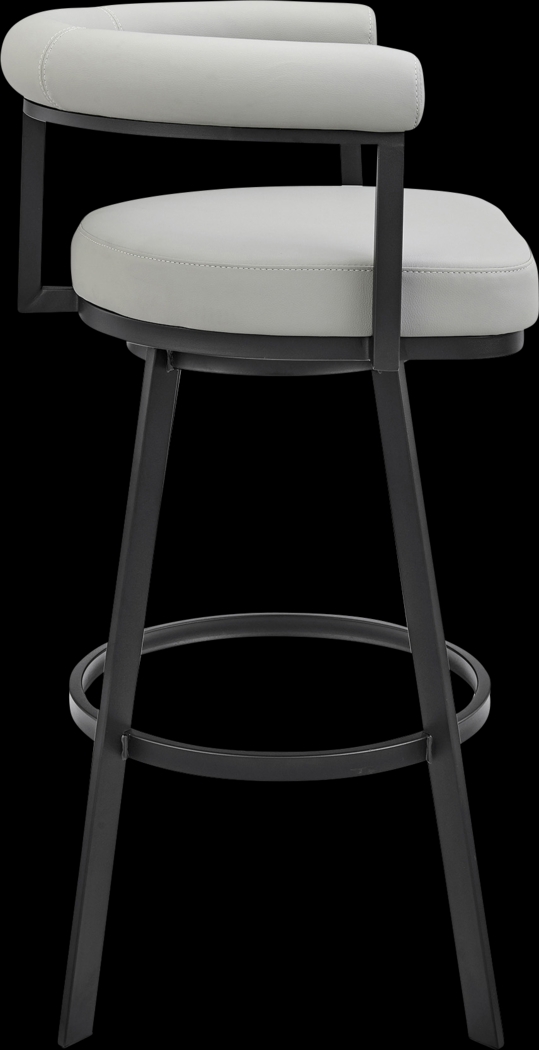 Salaignac Light Gray Swivel Barstool - Thumbnail - Image 4