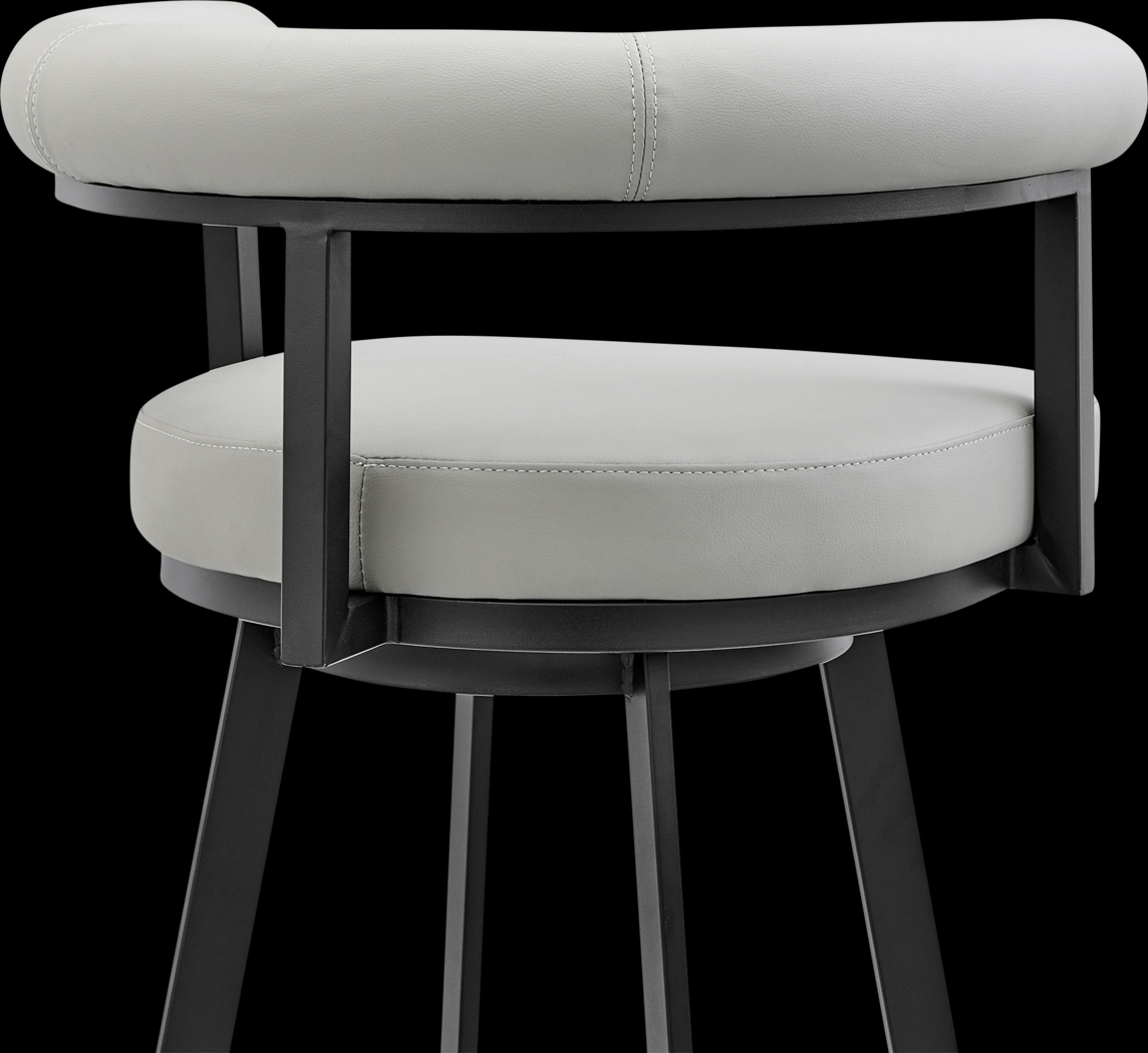 Salaignac Light Gray Swivel Barstool - Thumbnail - Image 8