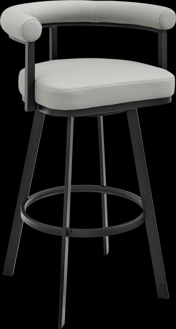 Salaignac Light Gray Swivel Barstool - Thumbnail - Image 1