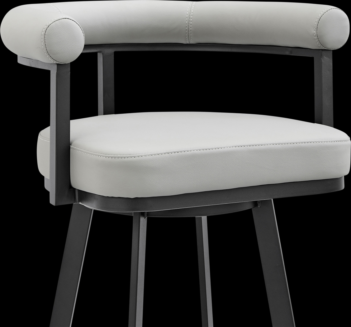 Salaignac Light Gray Swivel Counter Stool - Thumbnail - Image 7