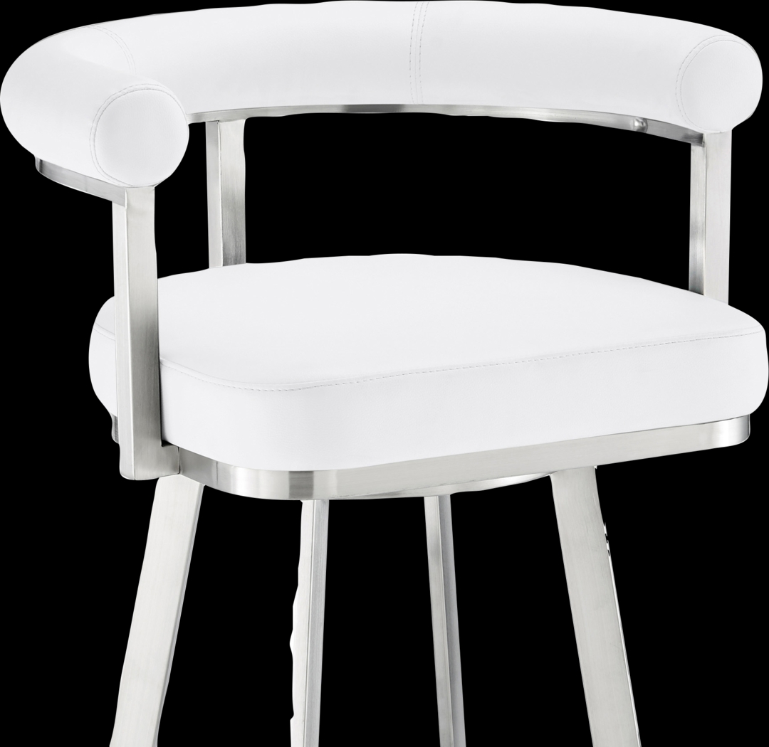 Salaignac White Swivel Barstool - Thumbnail - Image 7