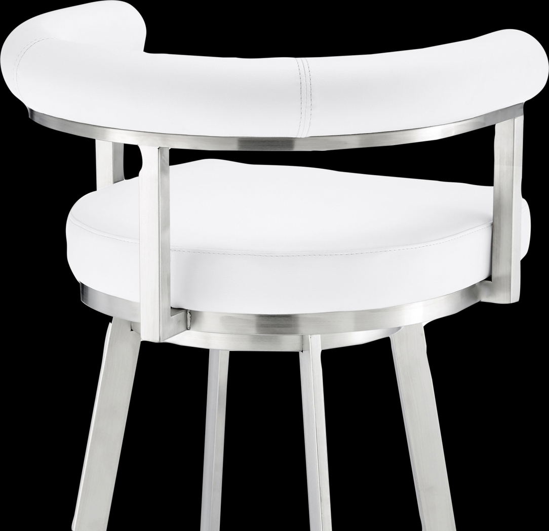 Salaignac White Swivel Barstool - Thumbnail - Image 8