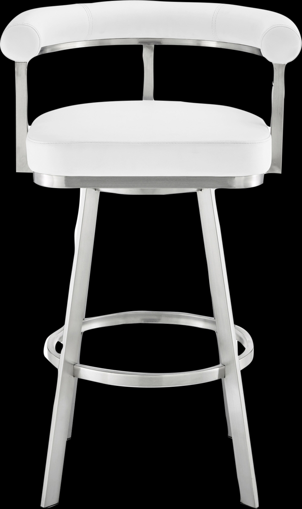 Salaignac White Swivel Counter Stool - Thumbnail - Image 3
