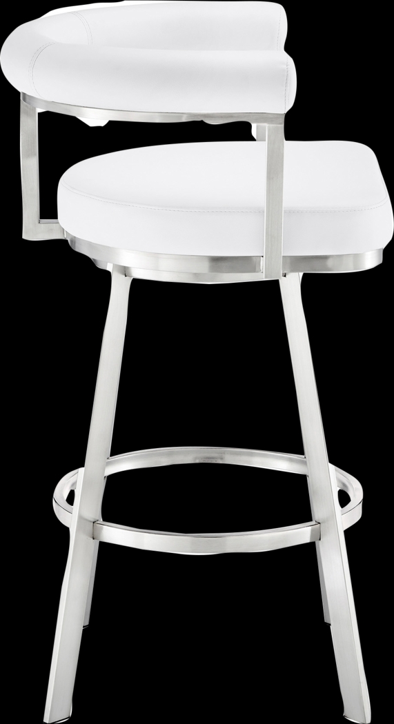 Salaignac White Swivel Counter Stool - Thumbnail - Image 4