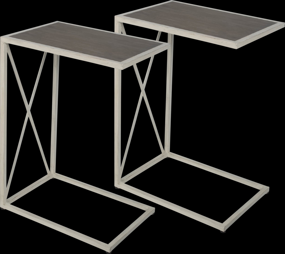 Salcedo White Accent Table, Set of 2 - Thumbnail - Image 1