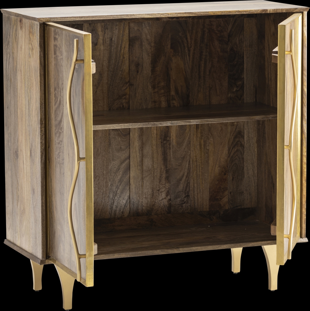 Saldana Brown 2 Door Cabinet - Thumbnail - Image 2