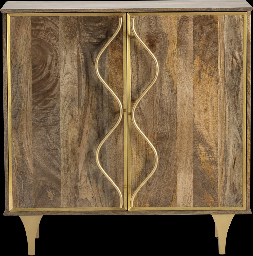 Saldana Brown 2 Door Cabinet - Thumbnail - Image 1
