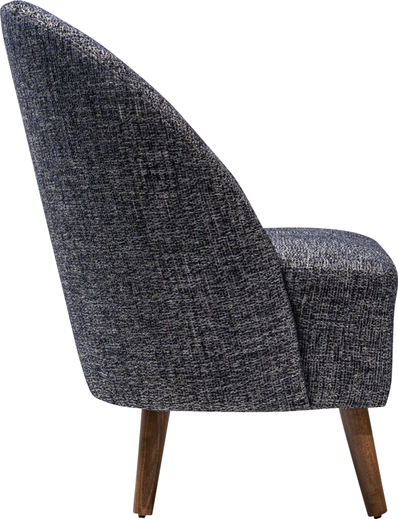 Salena Dark Blue Accent Chair - Thumbnail - Image 4