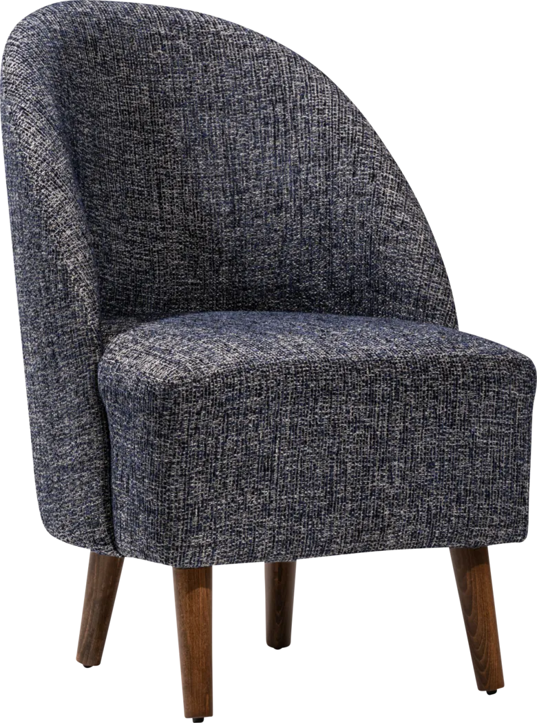 Salena Dark Blue Accent Chair - Thumbnail - Image 1