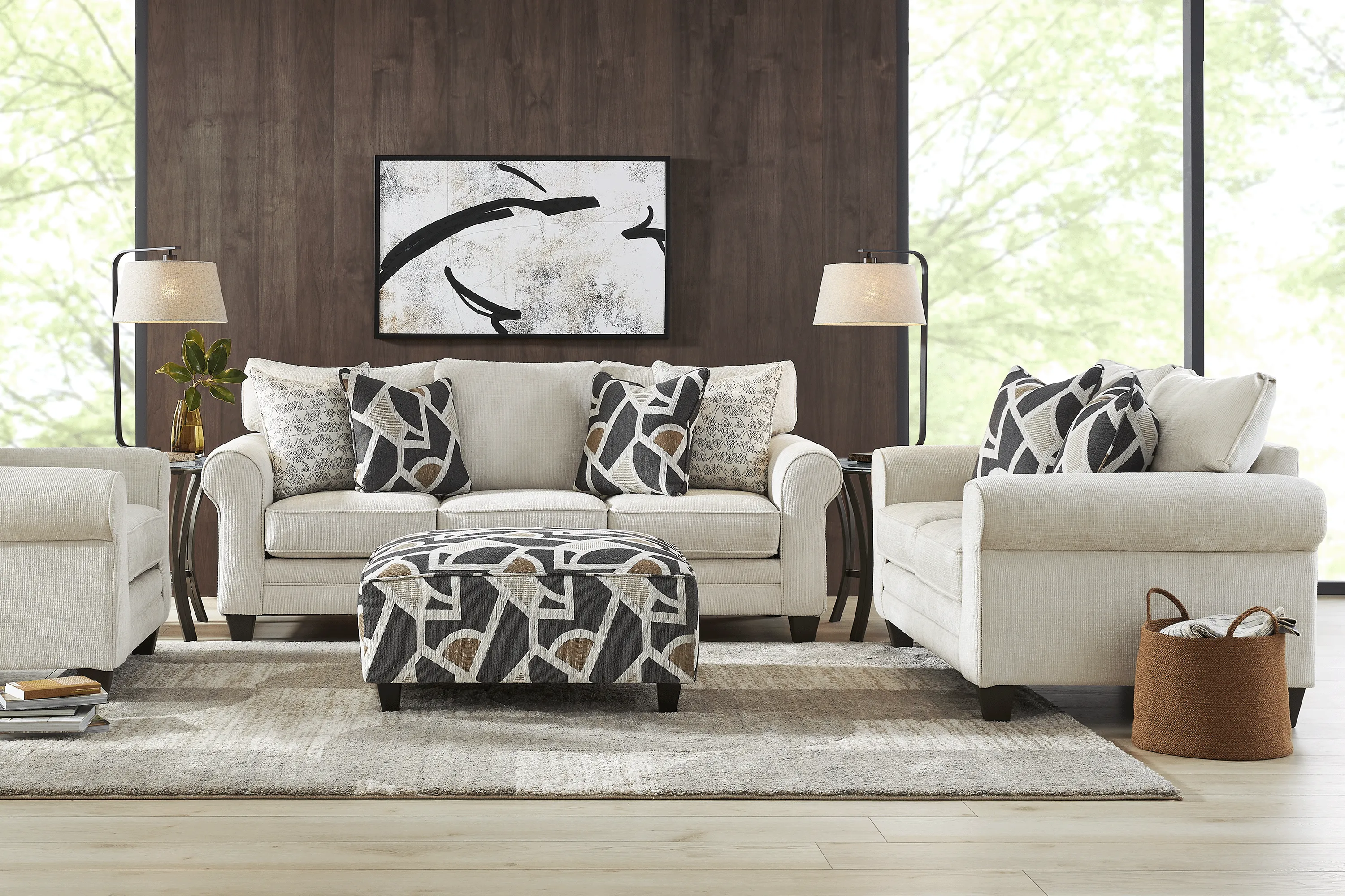 Salgado Beige 8 Pc Living Room - Thumbnail - Image 1