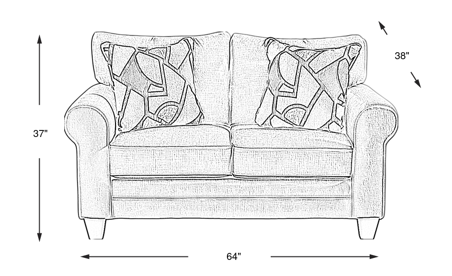 Dimension Image. Please refer to the Dimension Tab on this page for dimension details.