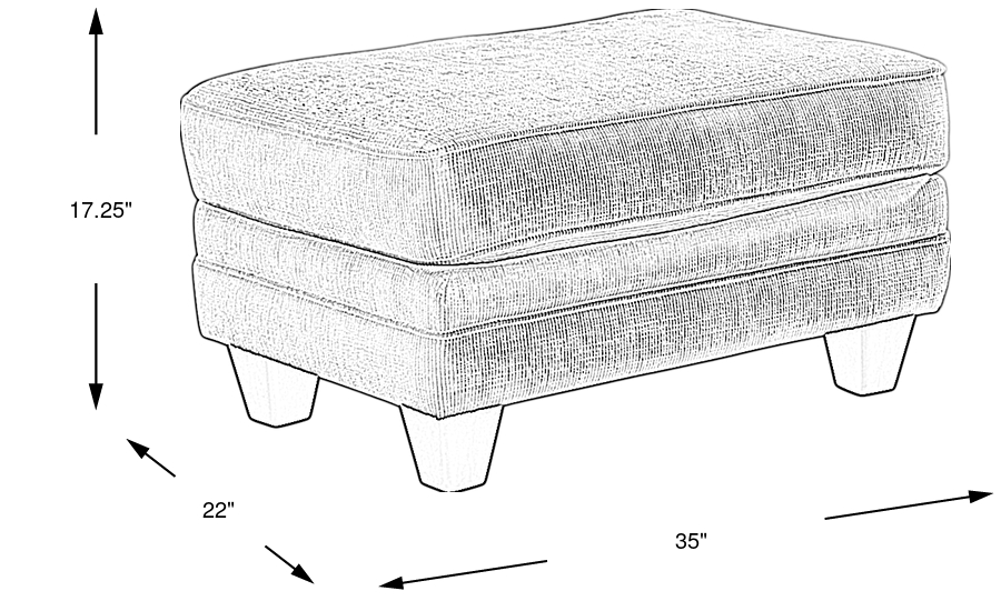 Dimension Image. Please refer to the Dimension Tab on this page for dimension details.