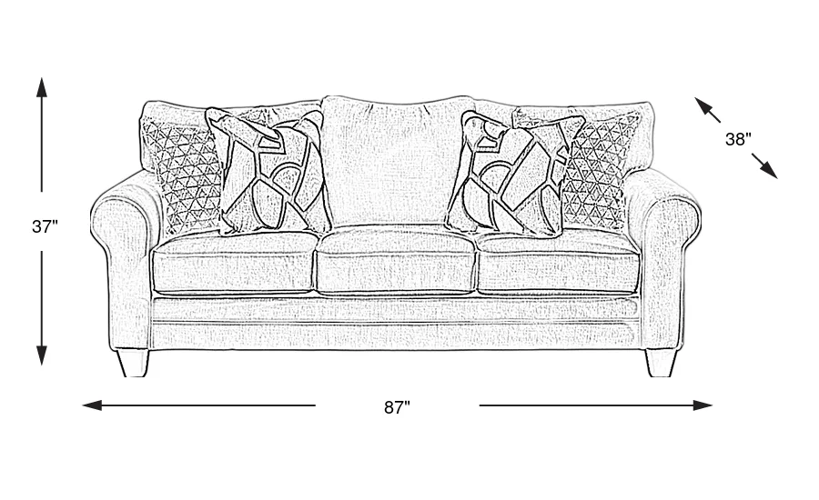 Dimension Image. Please refer to the Dimension Tab on this page for dimension details.