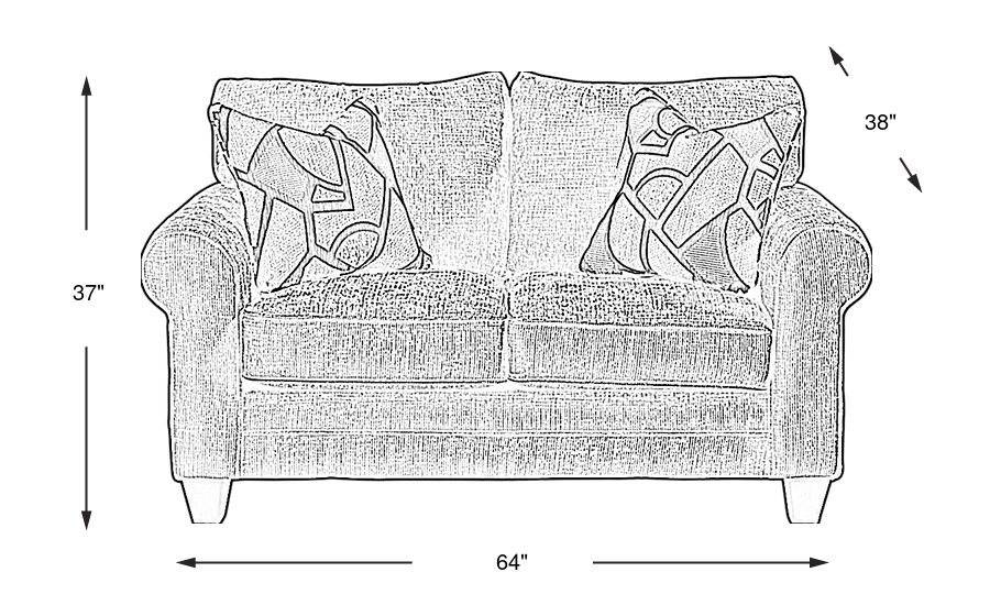 Dimension Image. Please refer to the Dimension Tab on this page for dimension details.