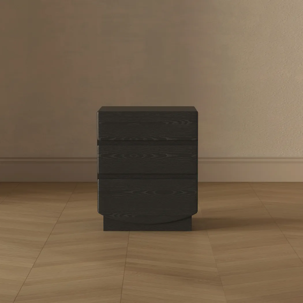 Salhu Black Nightstand - Thumbnail - Image 2