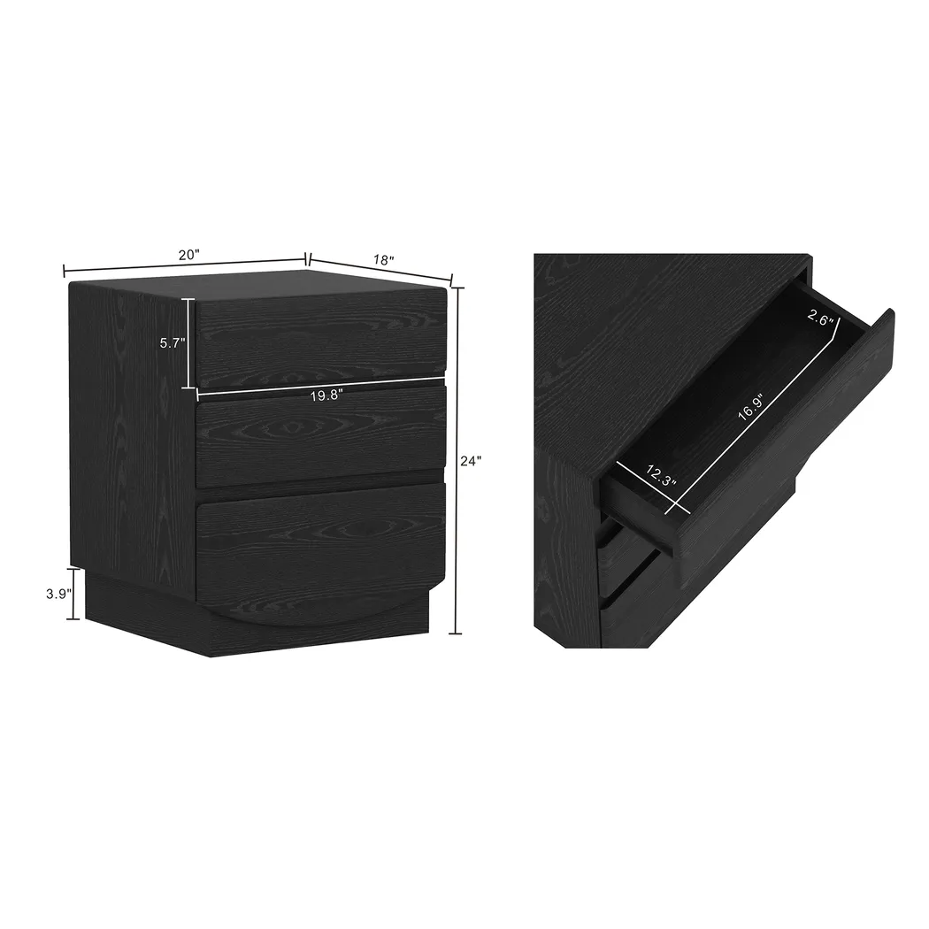 Salhu Black Nightstand - Thumbnail - Image 7