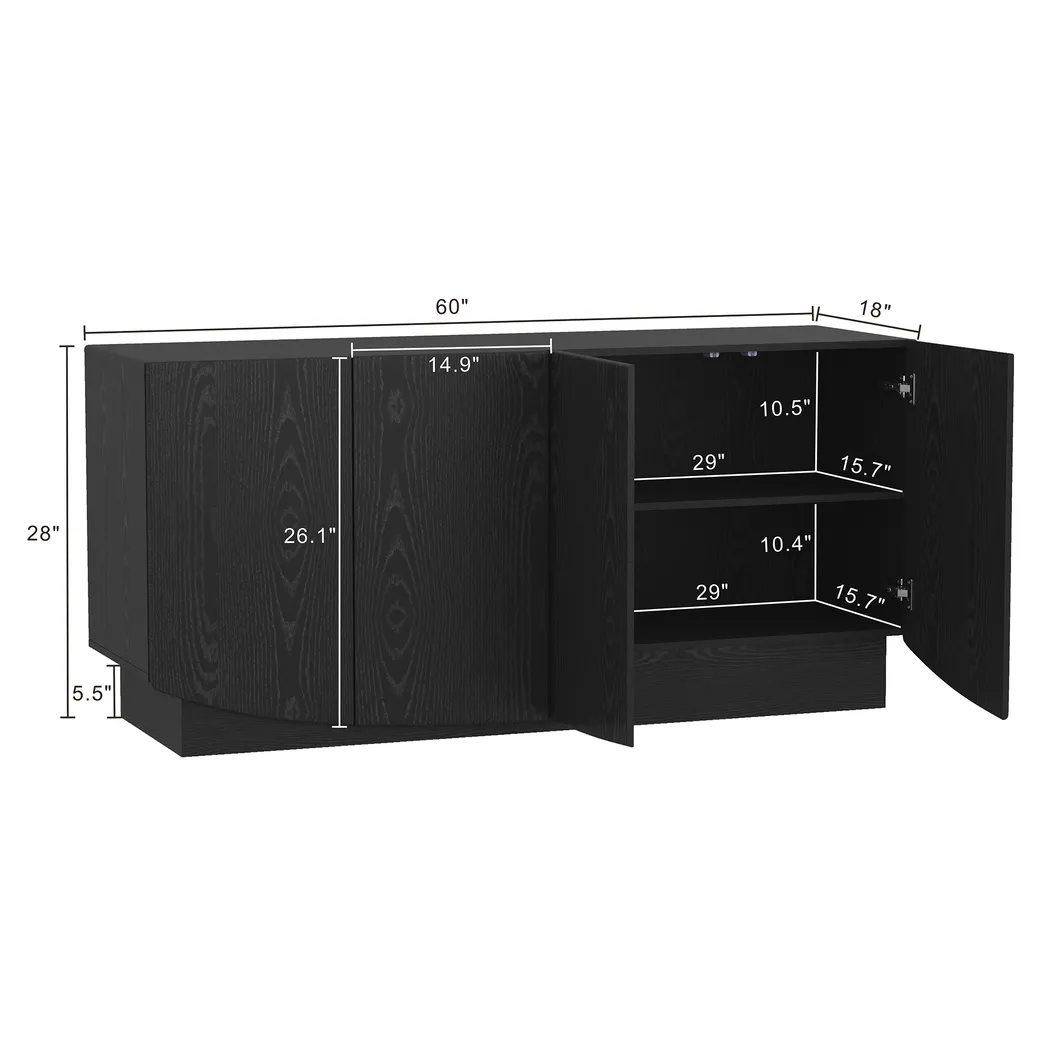 Salhu Black Sideboard - Thumbnail - Image 7