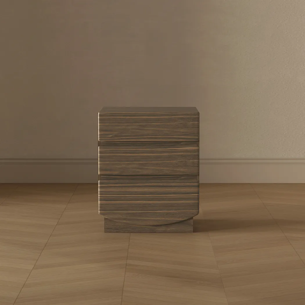 Salhu Walnut Nightstand - Thumbnail - Image 2