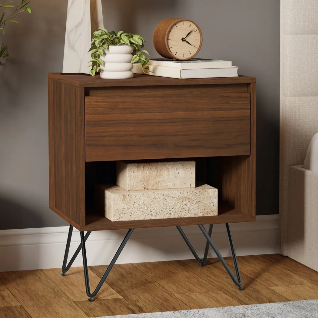 Sali Brown Nightstand - Thumbnail - Image 2