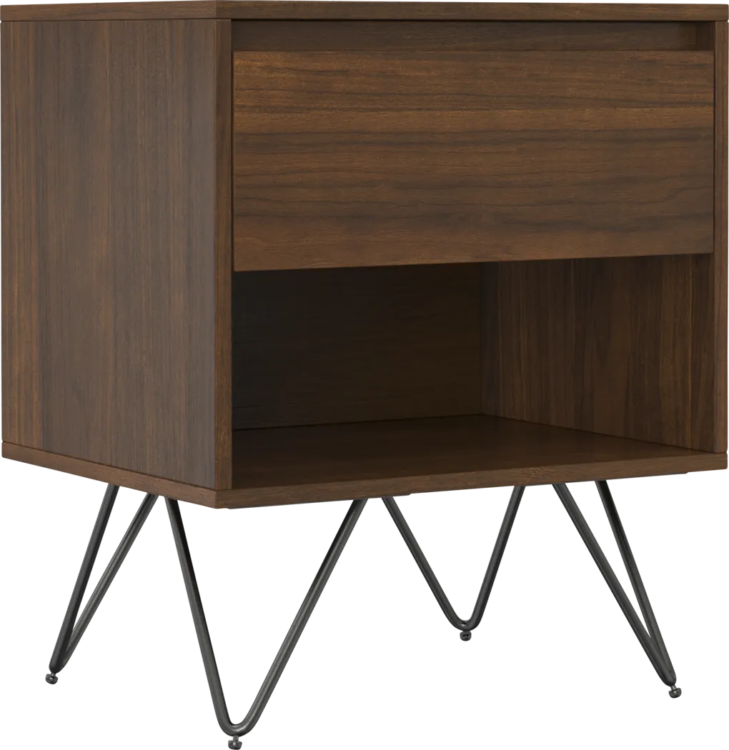 Sali Brown Nightstand - Thumbnail - Image 1