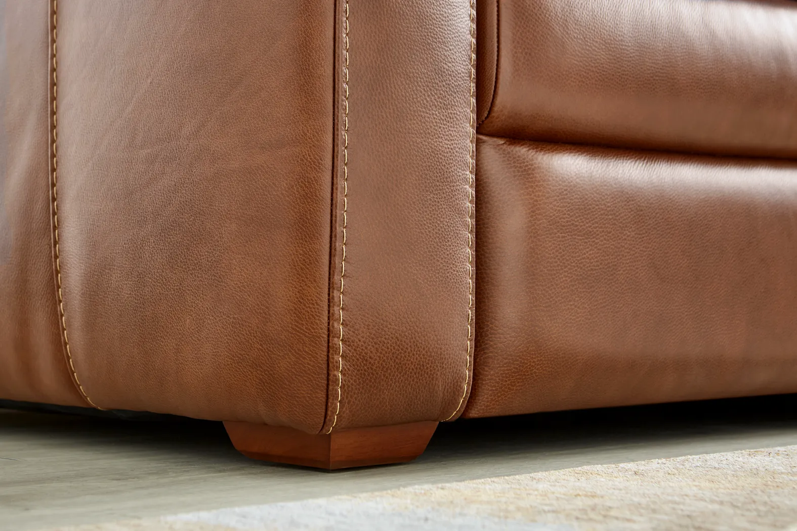 Salinger Brown Leather Chair - Thumbnail - Image 3