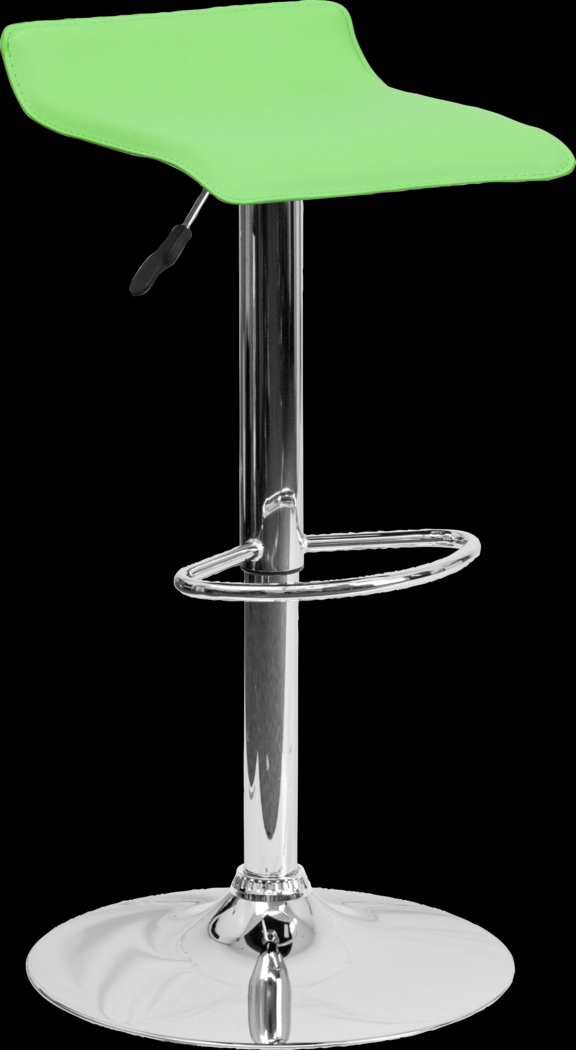 Salix Green Adjustable Swivel Barstool - Thumbnail - Image 1