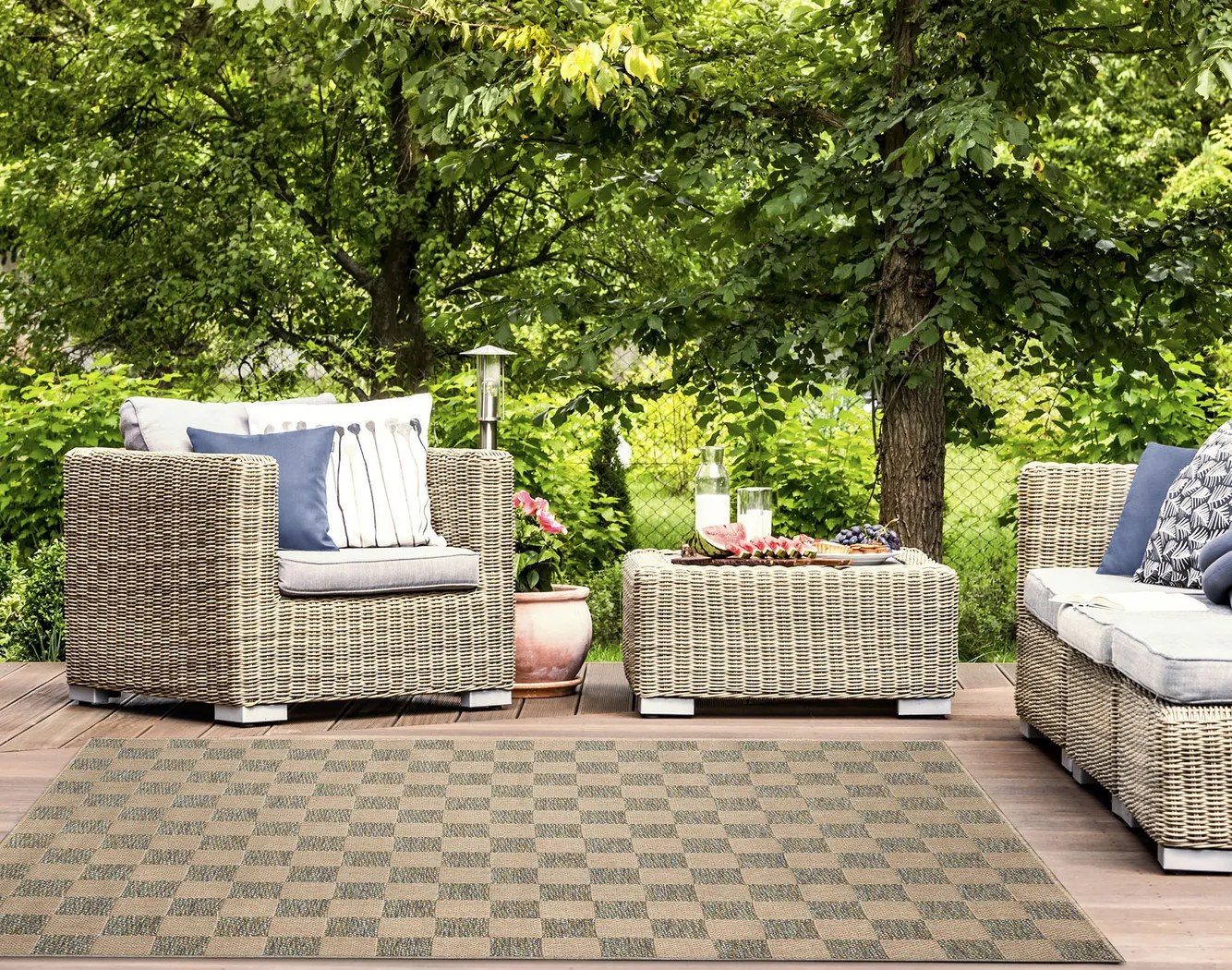 Salow Blue 5'3 x 7'3 Indoor/Outdoor Rug - Thumbnail - Image 2