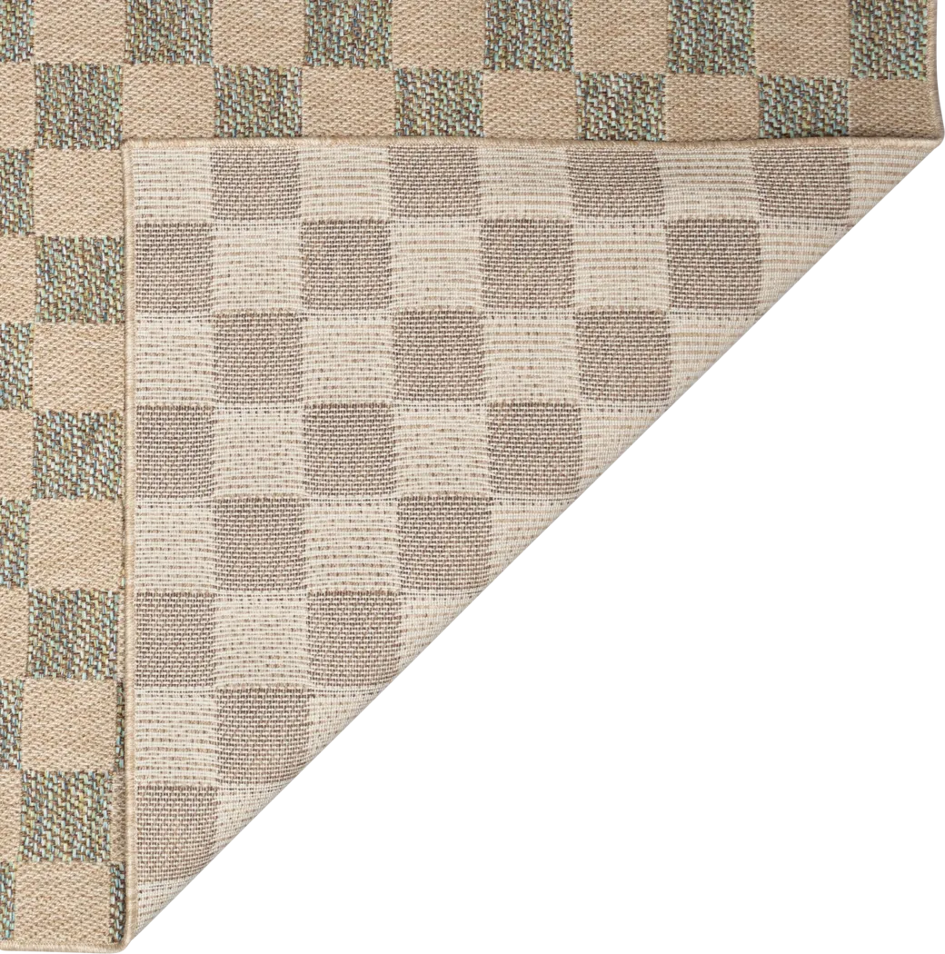 Salow Blue 5'3 x 7'3 Indoor/Outdoor Rug - Thumbnail - Image 4