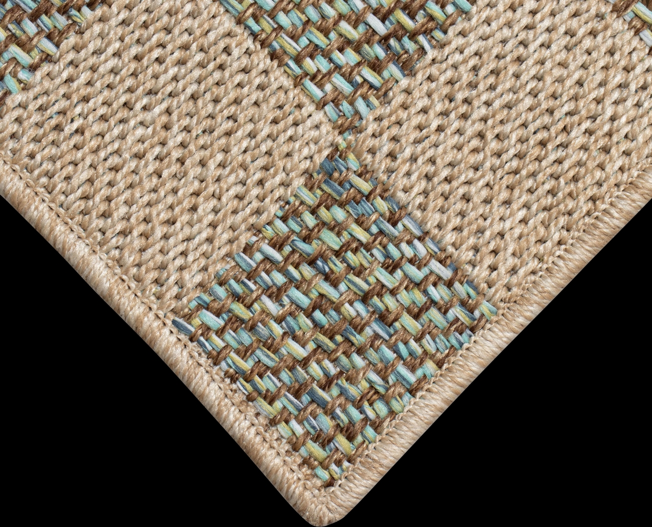 Salow Blue 6'6 x 9'4 Indoor/Outdoor Rug - Thumbnail - Image 3
