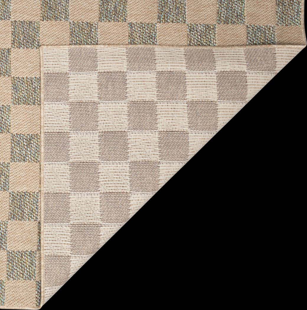 Salow Blue 6'6 x 9'4 Indoor/Outdoor Rug - Thumbnail - Image 4