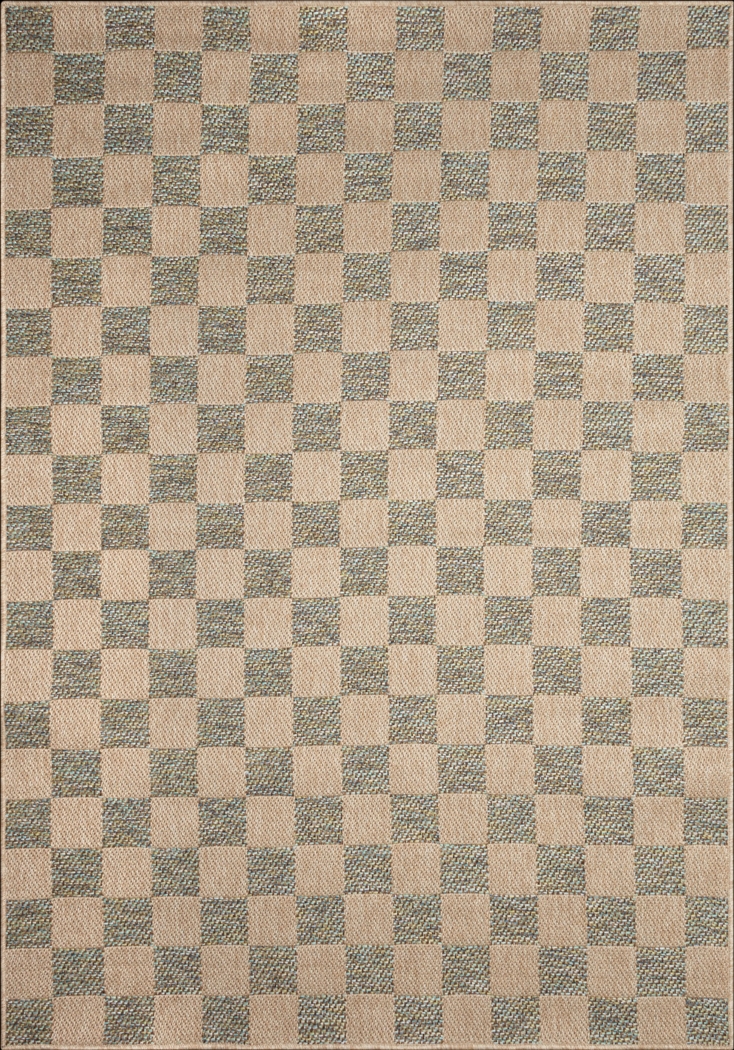 Salow Blue 7'10 x 9'10 Indoor/Outdoor Rug - Thumbnail - Image 1