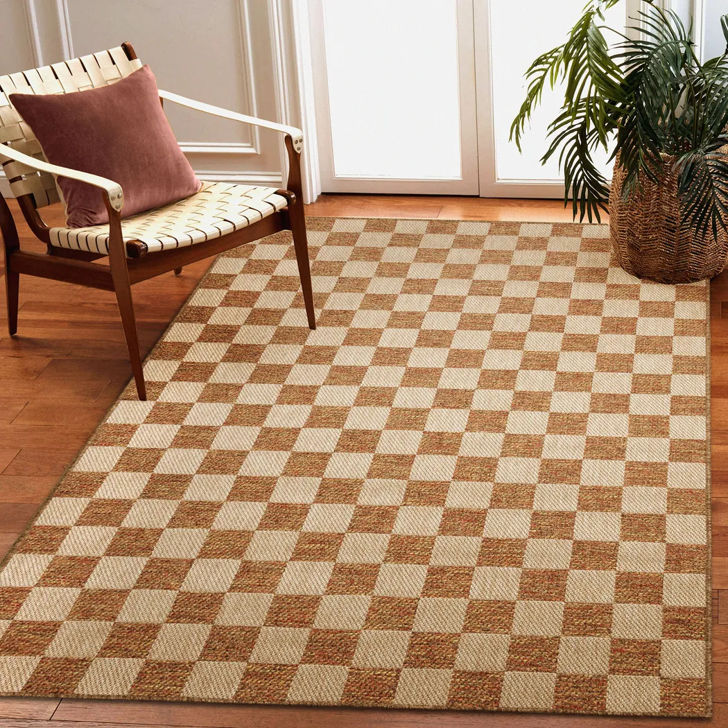 Salow Rust 5'3 x 7'3 Indoor/Outdoor Rug - Thumbnail - Image 7